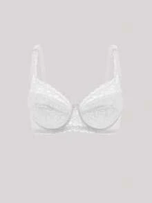 Hourtrue 2 Packs Floral Lace Underwire Lingerie Bra Setfor Summerfor Summer - Black and White - View 8