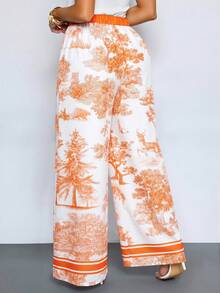 Women Pants - 橘色 - 查看 2
