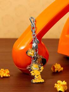 GARFIELD | SHEIN 新款創意卡通可愛貓咪鑰匙圈 1個，IP聯名設計，可愛個性化，簡約大方，亦可作為配件使用，適合各種派對、演唱會、節慶，精美禮物 - 白金 - 查看 5