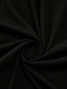 ROMWE MEN Áo tank top nam size lớn in hình nhân vật và chữ, gấu áo đính tua rua - màu đen - Xem 6