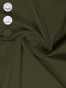 SHEIN Holidaya 女款休閒基礎款鬆緊腰綁帶A字裙，秋季、假期、聖約翰節、優雅、派對野餐希臘度假、海灘，橄欖綠 - 軍綠色 - 查看 7