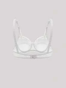 Hourtrue 2 Packs Floral Lace Underwire Lingerie Bra Setfor Summerfor Summer - Black and White - View 9