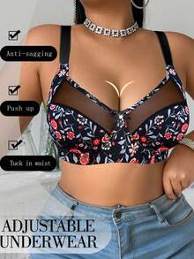 Bare Chapter Sujetador sin aros con estampado de leopardo talla grande, 1 pieza - Multicolor - Ver 8