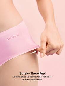 LUVLETTE 2-Pack Mid Rise Basics No-Show Printing Briefs Women Underwear Panties Set - Multicolor - View 5