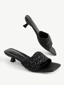 CUCCOO CHICEST Señoras, Hebillas de Picos, Tacones Altos. - Negro - Ver 4