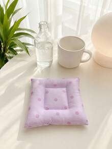 Joivida A Square Ins-Style Coaster With Simple Patterns Like Stripes And Plaid. Designed For Cream-Style Home Decor, It Offers Visual Pleasure And A Comfortable Touch For Urban Working Women And Teens - Multicolor - View 8