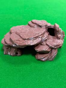 1Piece Reptile Hideout Cave Imitation Rock Shelter For Tortoise Lizard Gecko Habitat Decoration Climbing Hiding Spot Natural Look High Quality Trending Now - A - View 6