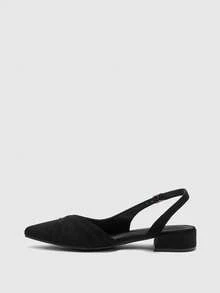 CUCCOO BIZCHIC New Design Pointed Minimalist Commuter Style Stylish Flats, Suitable For Christmas And Spring Wear - Quiet night black, - View 5