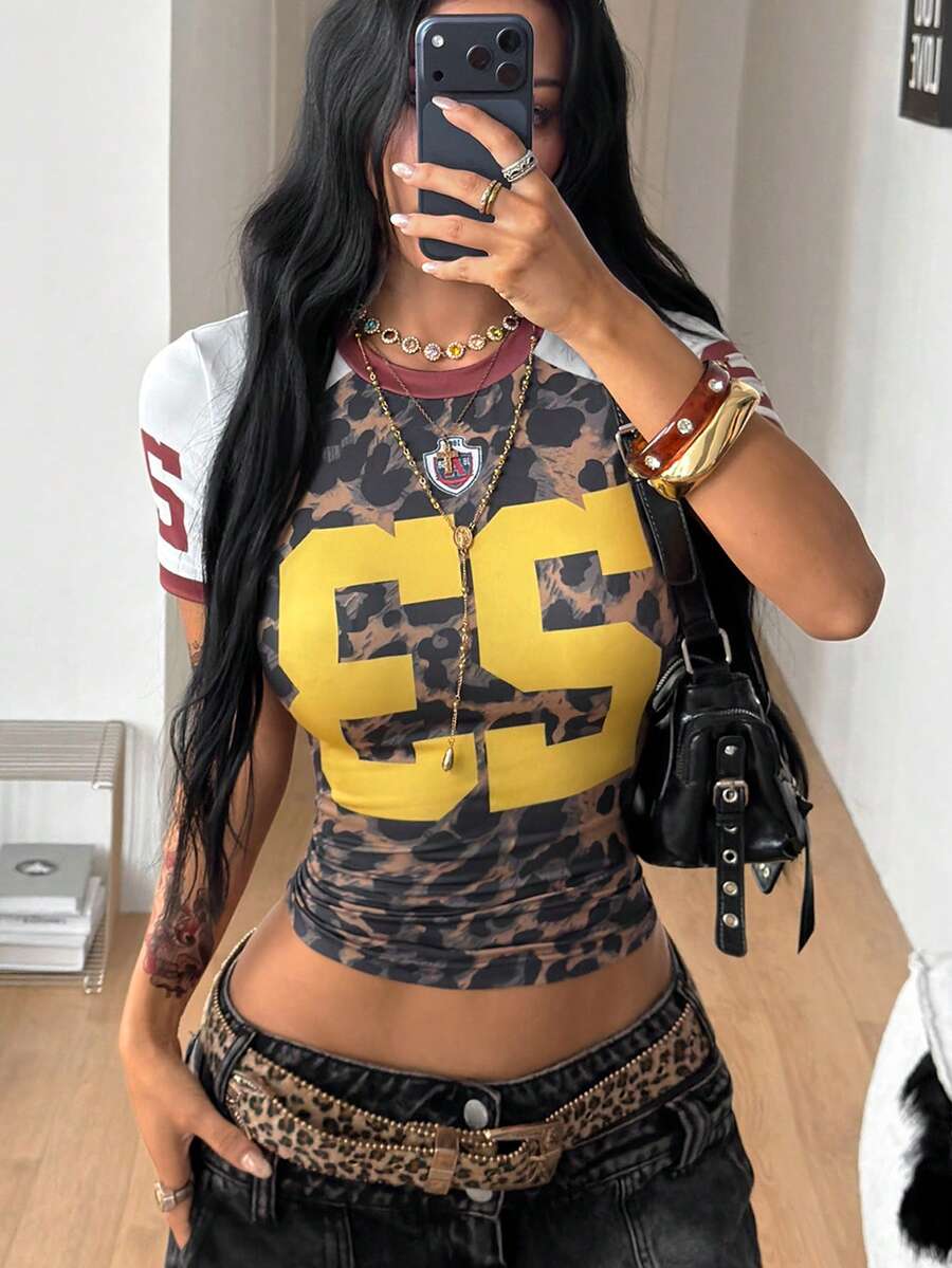 Coolane 女款夏季街頭風酷感籃球球衣設計字母印花白色上衣 巴西款 - 彩色 - 查看 1
