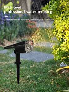 Solar-Powered Outdoor 7-Led Spotlights For Tree & Landscape, Waterproof Ip65 Dual Use Spotlight, Suitable For Courtyard, Landscape, Statue, Fountain, Lawn, Garden, Outdoor Ultra-Bright Landscape Lawn Light,  Halloween Christmas Thanksgiving Gift - black - View 7