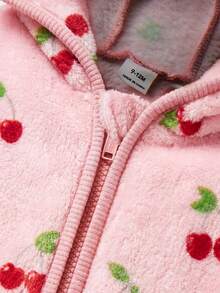Cozy Pixies 女嬰連帽抓絨外套與護肚長褲2件套，中厚款 - 彩色 - 查看 6