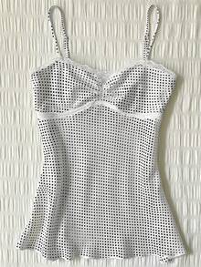 IslaSuriya Women's Summer Casual Polka Dot Print Camisole Top - White - View 1