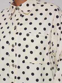MUSERA Curve Polka Dot Denim Jacket - Multicolor - View 6