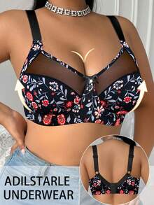 Bare Chapter Sujetador sin aros con estampado de leopardo talla grande, 1 pieza - Multicolor - Ver 5