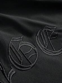 PAVTROS 男士標準版型 3D 交叉圖案短袖圓領 T 恤套裝，休閒街頭風，純色 - 黑色 - 查看 6