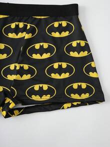 BATMAN X SHEIN 大尺碼女款卡通印花鬆緊腰內褲 - 黑色 - 查看 5