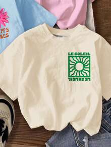 Tween Girl Casual Minimalist Short Sleeve Crew Neck T-Shirt Multi-Pack Suitable For Summer - Multicolor - View 5