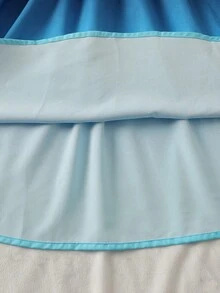 SHEIN Sparklyn 青少年女孩度假清新藍色漸層細肩帶洋裝，柔軟親膚布料，夏日沙灘度假連身裙 - 彩色 - 查看 6