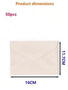 10/30/50pcs Burlap Patterned Envelopes, Vintage Love Letters, Cowhide Thick Special Paper Invitation Envelopes, Hand Account DIY Card Storage Bags, Envelopes - White - View 8