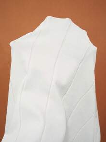Manfinity Dauomo Men's Fashion Button Half-Placket Short Sleeve Knit Top - White - View 7