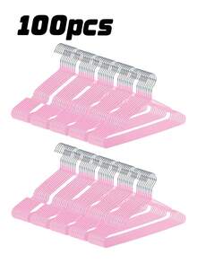 40 Adult Non-Slip Coated Hangers, Lightweight And Luxurious Household Wardrobe Hangers, Suitable For Shirts And Pants, Spring, Minimalist, Summer Tops, Non-Slip Plastic-Dipped Hangers, Morandi Colors, For Home Use - Pink - View 10