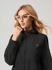 OutZeal Women Sun-Proof Jacket Daily Casual Fishing UV Protection Hooded Zip Up Outdoor Jacket Summer - Black - View 9
