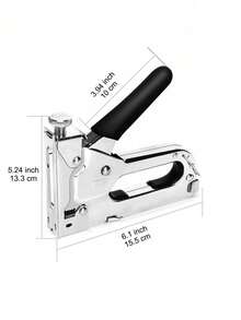 1pc 3-In-1 Heavy Duty Stapler Set For Fixing Materials, Decoration, Woodworking, Furniture, Doors & Windows – Durable & Multi-Purpose Tool - Silver - View 9