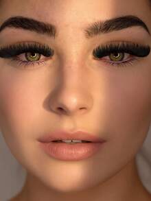 10 Pairs D Curl Fluffy Thick Russian Strip Lashes Mega Volume Faux Mink Lashes Eye Lifting Look Extension Dramatic Look Full Eyelash Strip Strip Lashes, Lashes, Eyelashes, Fake Lashes - Dense - View 2
