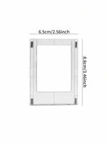 Minimalist Multi-Function Fridge Magnet & Decor Stickers Valentine's Day, Wedding, Birthday,Picture Frame,Acrylic Fridge Magnetic Frame, Acrylic Photo Picture Frames, Double Sided Photo Refrigerator Magnet Picture Frame , Clear Picture Display Frame - default - View 15