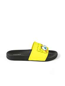 SpongeBob SquarePants | SHEIN 卡通女款拖鞋，EVA材質，透氣快乾、輕量耐用，適用室內外、浴室、遊樂場、游泳池、海灘涼鞋 - 黃色 - 查看 7