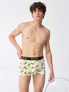 LUVLETTE 2-Pack Cotton Mid Rise Printed Letter Webbing Men's Boxer Briefs - Scooby-Doo Collaboration Series - Multicolor - View 13