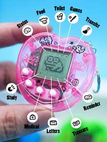 MINKOJA A Set Of 8 Interactive Electronic Pet Machine, A Mini Handheld Game Machine, Which Can Bring Hours Of Fun, Relive Nostalgia With This Retro Electronic Digital Pet Key Chain Game - Multicolor - View 7
