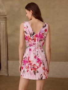 MOTF PREMIUM VESTIDO DE LINO ESTAMPADO PARA MUJER PRIMAVERA/VERANO - Rosa Pálido - Ver 6