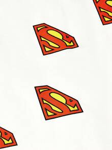 SUPERMAN X SHEIN Baby Stroller Seat Cushion,Printed Patterns,Cotton Padding Comfortable Suitable For Boys & Girls - Superman pattern on white background - View 7