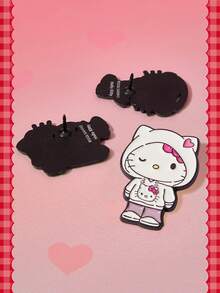 HELLO KITTY AND FRIENDS | SHEIN 3件裝卡通軟琺瑯胸針 - 彩色 - 查看 9
