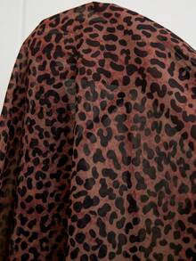 Reflora Plus Size Fashion Commuter Leopard Print Blouse - Multicolor - View 8