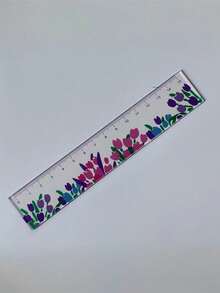 1/4 Set, Clear Plant Ruler Back-To-School Essential Flower Ruler, 5.91-Inch Acrylic Ruler School & Office Supplies - Multicolor - View 7