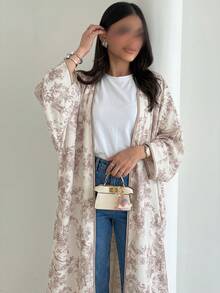 Yasveil 女款梭織數位印花連肩袖優雅浪漫阿拉伯式長袍 - 彩色 - 查看 7