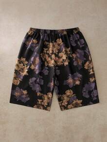 EverLounge Men's Summer Printed Fashion Sports Casual Shorts, Bermuda Inseam - Black - View 2