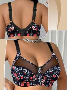 Bare Chapter Sujetador sin aros con estampado de leopardo talla grande, 1 pieza - Multicolor - Ver 9