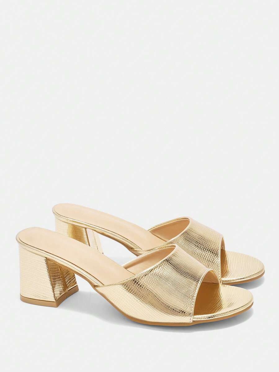 CUCCOO CURVES Plus Size Women's Simple Classic Design Bund Sandals For Christmas Wide Fit - Gold 511 - View 1