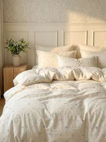Cirelle 2/3 Pieces100% Polyester Jacquard Texture, Soft And Skin-Friendly Bedding (Duvet Cover + 1/2 Pillowcases, No Comforter Included), All-Season Modern Polyester Bedding Collection - Multicolor - View 2