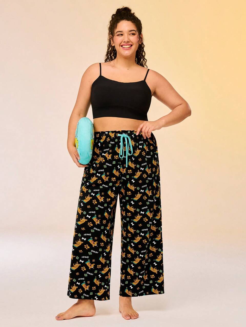 Plus Size Women's Soft Cotton Pajama Pants