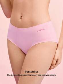LUVLETTE 2-Pack Mid Rise Basics No-Show Printing Briefs Women Underwear Panties Set - Multicolor - View 4