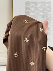 Slowluna Maternity Floral Embroidery Jumpsuit Fall - Brown - View 7