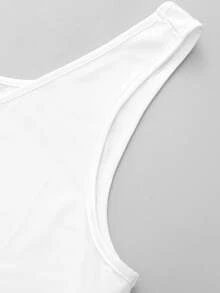 EMERY ROSE Women's Plus Size Knit Elastic Fabric Contrast Lace Casual Vacation Camisole - Black - View 4