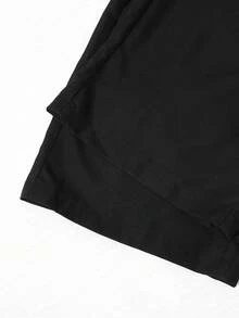 SHEIN 青少年女孩數字貼布印花短袖T恤與工裝褲兩件套 開學季 - 粉色 - 查看 5