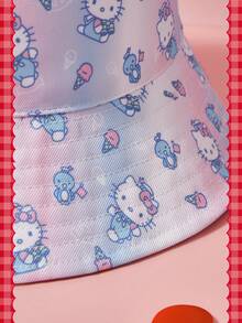 HELLO KITTY AND FRIENDS | SHEIN Topi Nelayan Wanita, Bermotif, Dua Sisi, Cocok untuk Aktivitas Sehari-hari - Topi nelayan - View 5