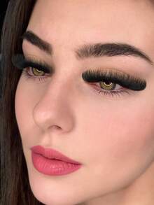 10 Pairs D Curl Fluffy Thick Russian Strip Lashes Mega Volume Faux Mink Lashes Eye Lifting Look Extension Dramatic Look Full Eyelash Strip Strip Lashes, Lashes, Eyelashes, Fake Lashes - Dense - View 8