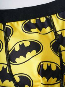 BATMAN X SHEIN Celana Dalam Boxer Anak Laki-Laki Bermotif Hitam & Kuning - Hitam - View 9